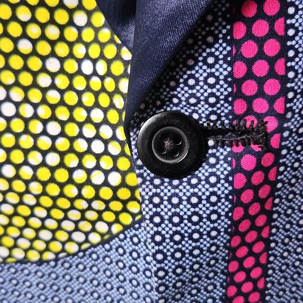 HANDMADE Slimfit Multicolor Blazer for Men - Picture 7 of 10